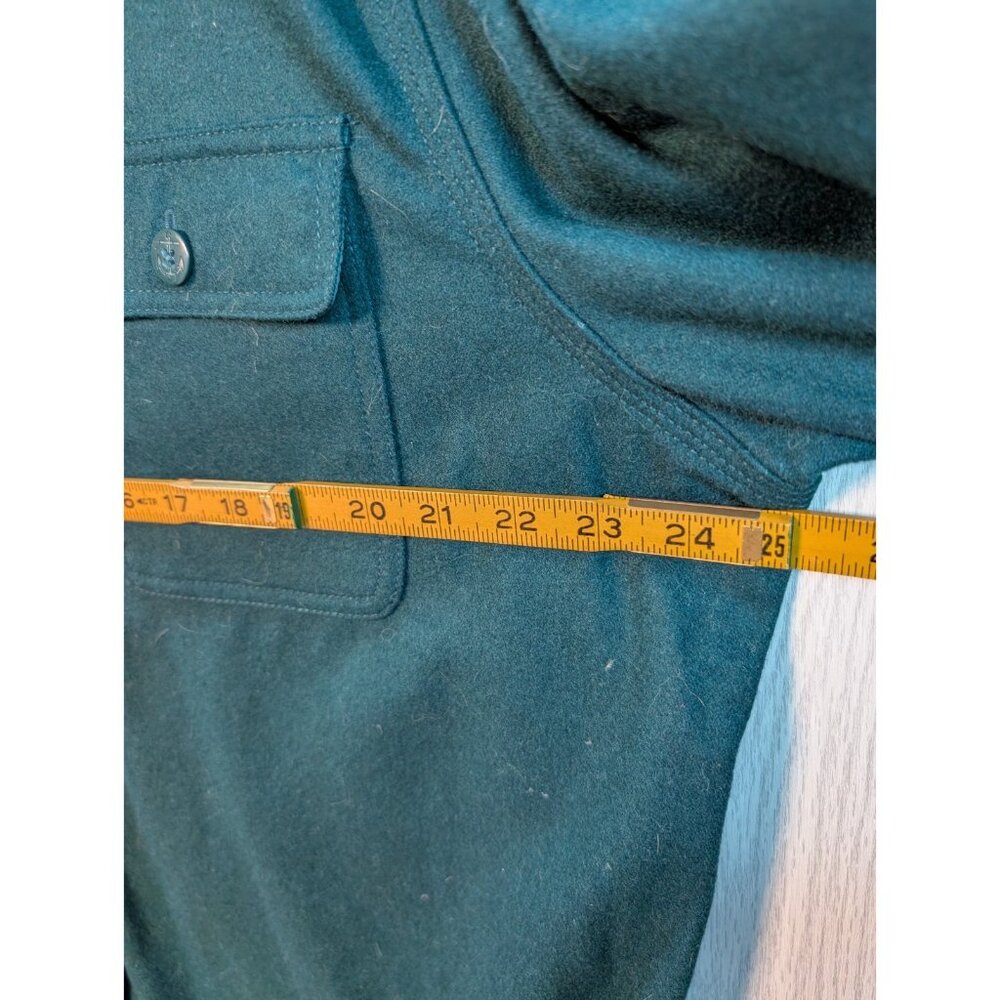 Men's Farah Vintage Cusual Fit Green Wool Blend Anchor Buttons Flannel Shirt XXL - Picture 6 of 7